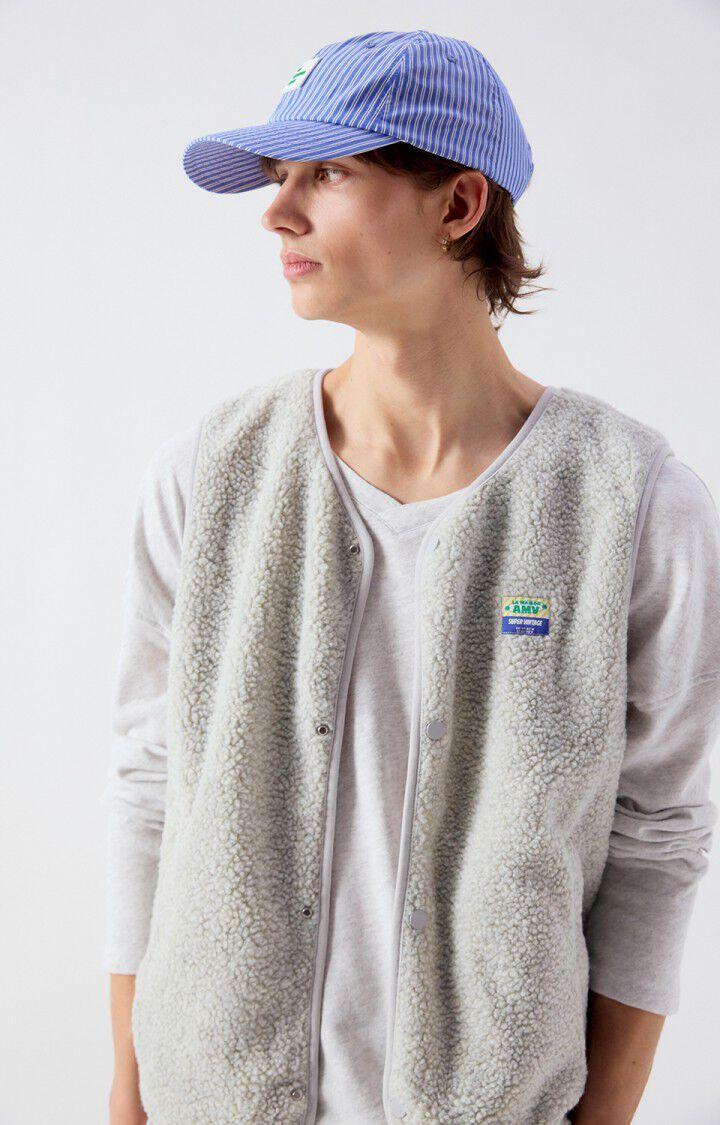 American Vintage Hoktown Teddyfleece Weste Polar Chine Meliert Herren hellgrau